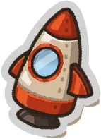 Rocket sticker